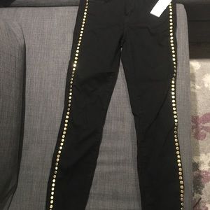 L’AGENCE PARIS black studded pants NWT